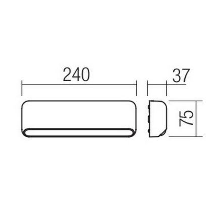 Redo 90072 - LED Zunanja stenska svetilka SAPO 1xLED/5W/230V IP65