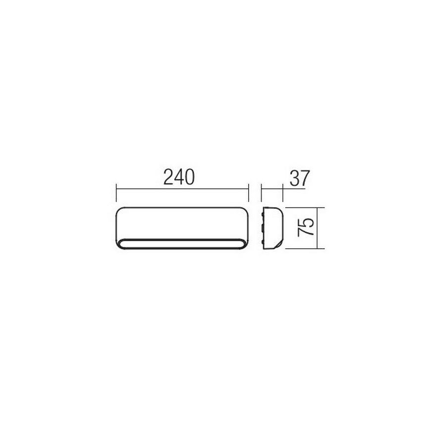 Redo 90072 - LED Zunanja stenska svetilka SAPO 1xLED/5W/230V IP65