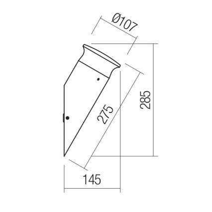 Redo 90073 - LED Zunanja stenska svetilka ALGON LED/9W/230V IP65 črna