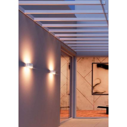 Redo 90095 - LED zunanja stenska svetilka PLANIT LED/10W/230V 3000K IP54 bela