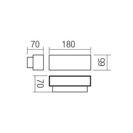 Redo 90095 - LED zunanja stenska svetilka PLANIT LED/10W/230V 3000K IP54 bela