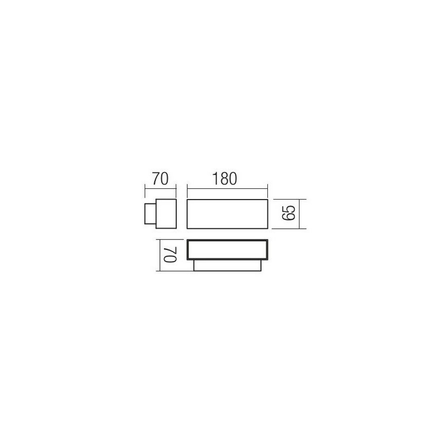 Redo 90095 - LED zunanja stenska svetilka PLANIT LED/10W/230V 3000K IP54 bela