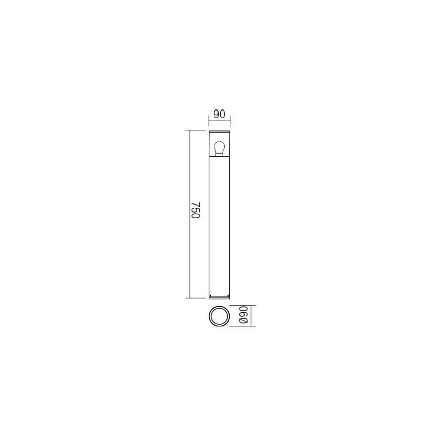 Redo 90116 - Zunanja stoječa svetilka FRED 1xE27/20W/230V IP54