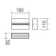 Redo 90117 - LED Zunanja stenska svetilka MITIC 1xLED/15W/230V IP54