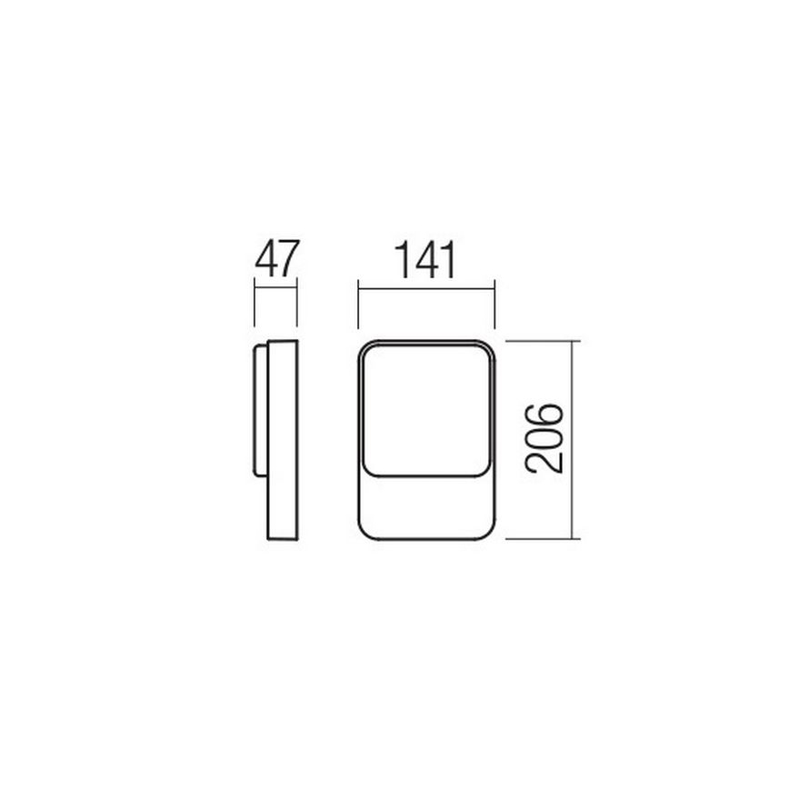 Redo 90129 - LED Zunanja stenska svetilka COLIN 1xLED/9W/230V IP54