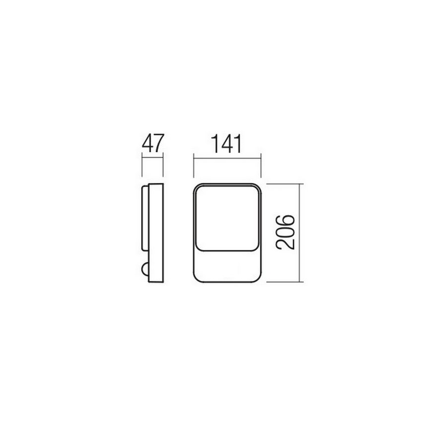 Redo 90130 -LED Zunanja stenska svetilka COLIN LED/9W/230V 4000K IP54 antracit