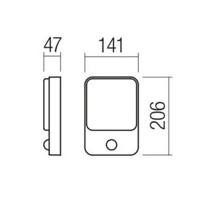 Redo 90132 - LED zunanja stenska svetilka s senzorjem gibanja in mraka COLIN LED/9W/230V 4000K IP54 bela