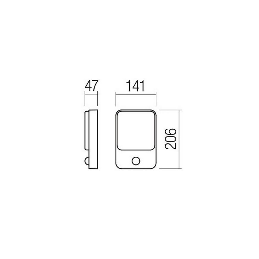 Redo 90132 - LED zunanja stenska svetilka s senzorjem gibanja in mraka COLIN LED/9W/230V 4000K IP54 bela