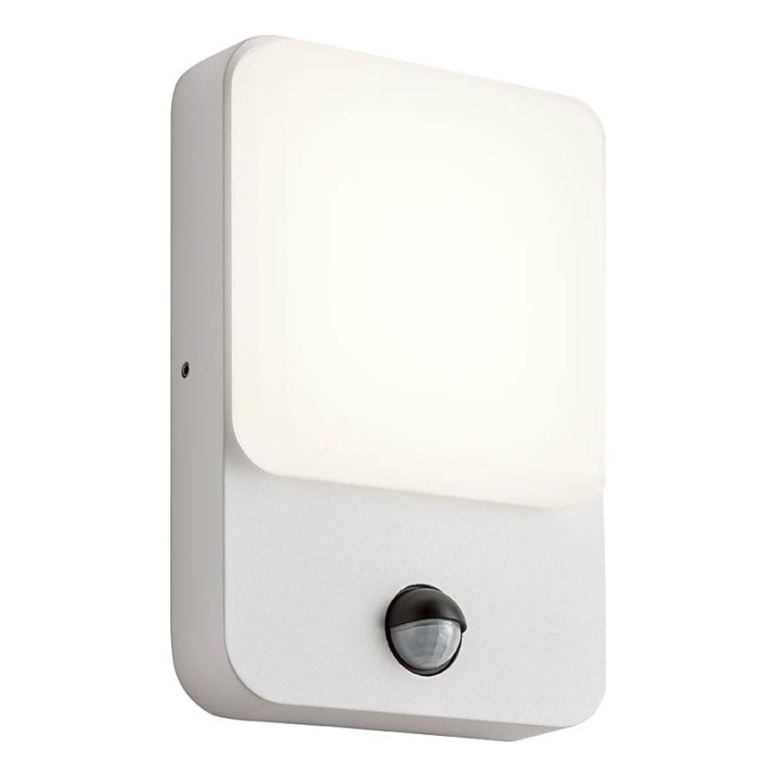 Redo 90132 - LED zunanja stenska svetilka s senzorjem gibanja in mraka COLIN LED/9W/230V 4000K IP54 bela