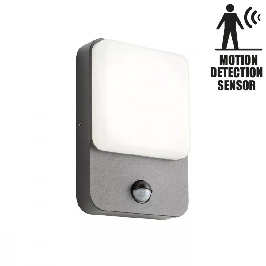 Redo 90133 - LED Zunanja stenska svetilka s senzorjem COLIN 1xLED/9W/230V IP54