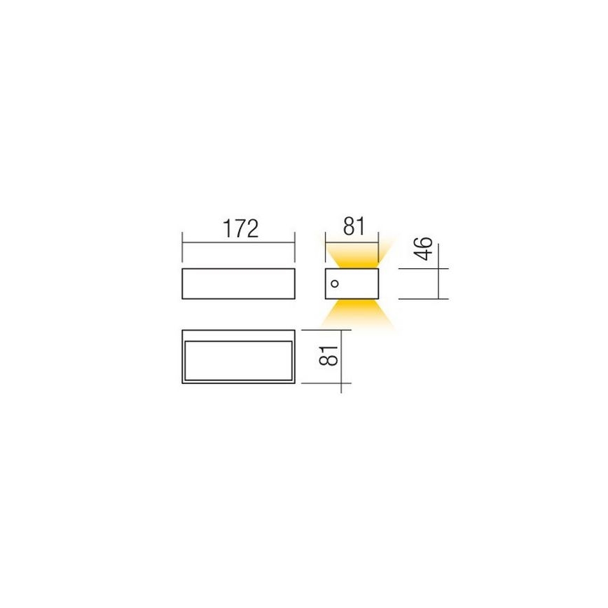 Redo 90153 - LED Zunanja stenska svetilka LAMPRIS 1xLED/9W/230V IP65