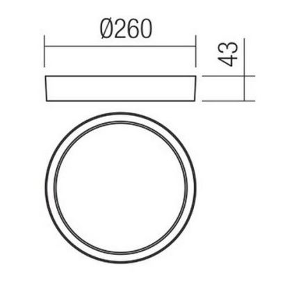 Redo 90155 - LED Zunanja stropna svetilka PONZA LED/16W/230V pr. 26 cm IP65