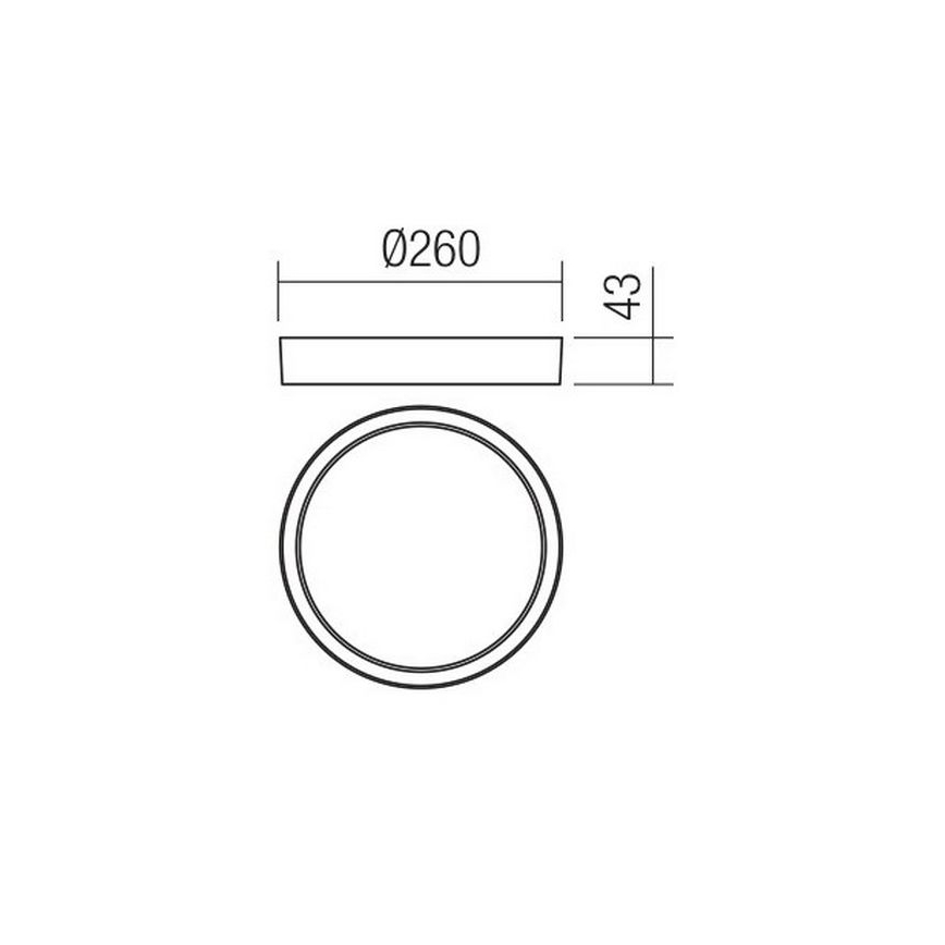 Redo 90155 - LED Zunanja stropna svetilka PONZA LED/16W/230V pr. 26 cm IP65