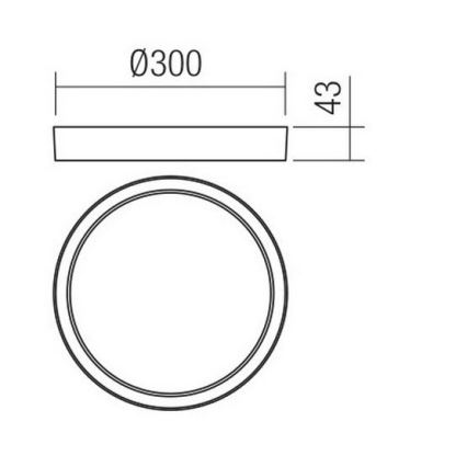 Redo 90156 - LED Zunanja stropna svetilka PONZA LED/18W/230V pr. 30 cm IP65