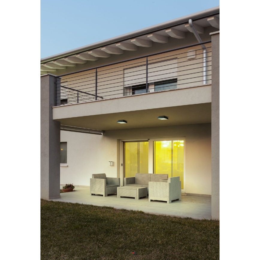 Redo 90157 - LED Zunanja stropna svetilka MARINA LED/12W/230V 22x22 cm IP65 antracit
