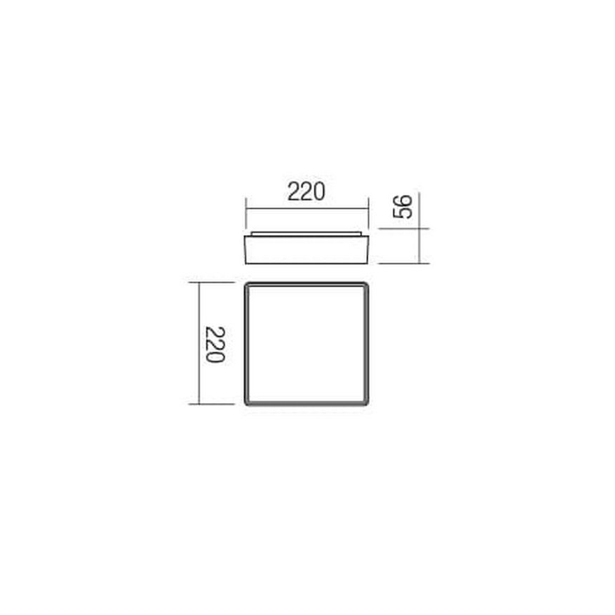 Redo 90157 - LED Zunanja stropna svetilka MARINA LED/12W/230V 22x22 cm IP65 antracit