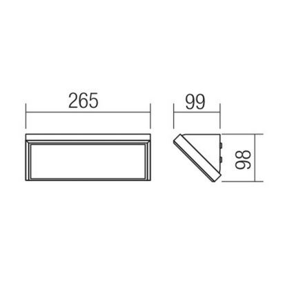 Redo 90159 - LED Zunanja stenska svetilka MAKO 1xLED/12W/230V IP65