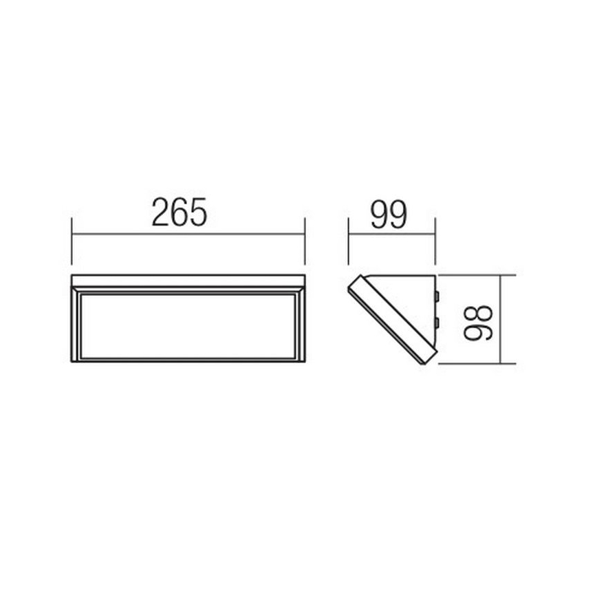 Redo 90159 - LED Zunanja stenska svetilka MAKO 1xLED/12W/230V IP65