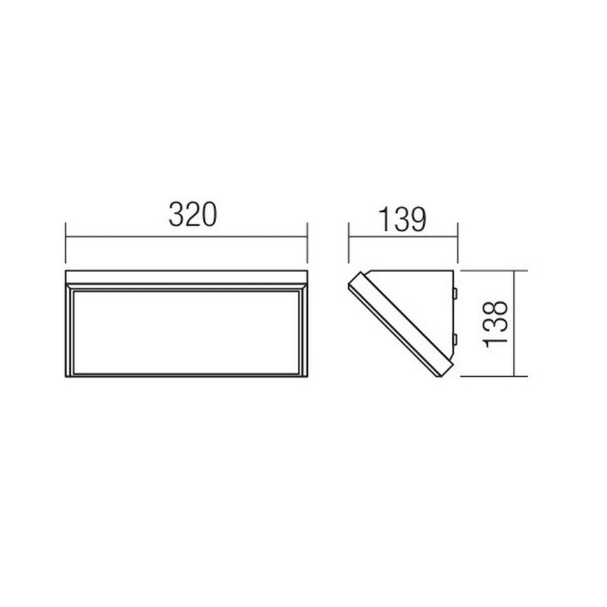 Redo 90160 - LED zunanje stensko svetilo MAKO LED/21W/230V IP65