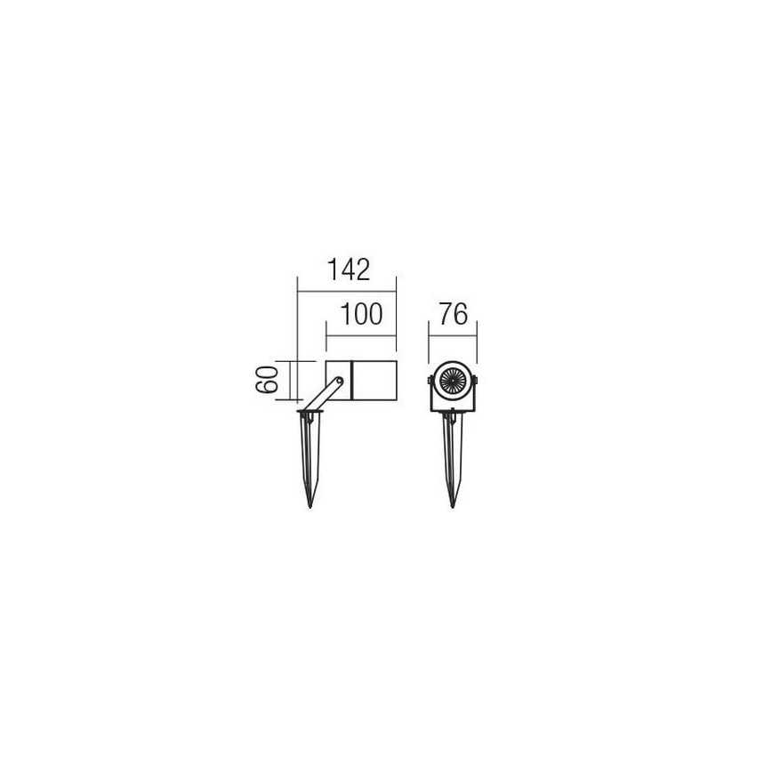 Redo 90183 - Zunanja svetilka PIT 1xGU10/35W/230V IP65