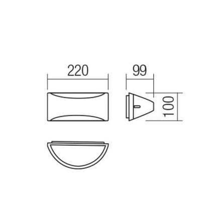 Redo 90191 - LED Zunanja stenska svetilka SCUDO LED/10W/230V 3000K IP54 antracit