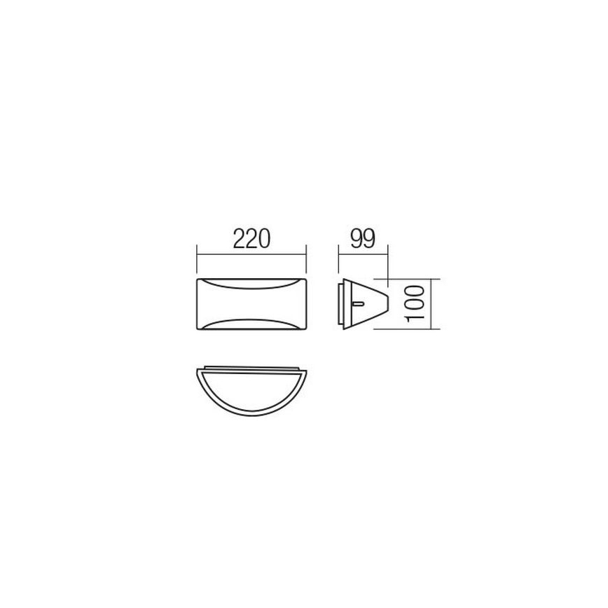 Redo 90191 - LED Zunanja stenska svetilka SCUDO LED/10W/230V 3000K IP54 antracit