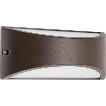 Redo 90192 - LED Zunanja stenska svetilka SCUDO LED/10W/230V 3000K IP54 rjava