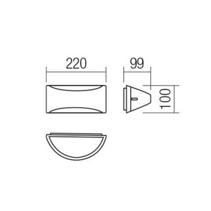 Redo 90192 - LED Zunanja stenska svetilka SCUDO LED/10W/230V 3000K IP54 rjava