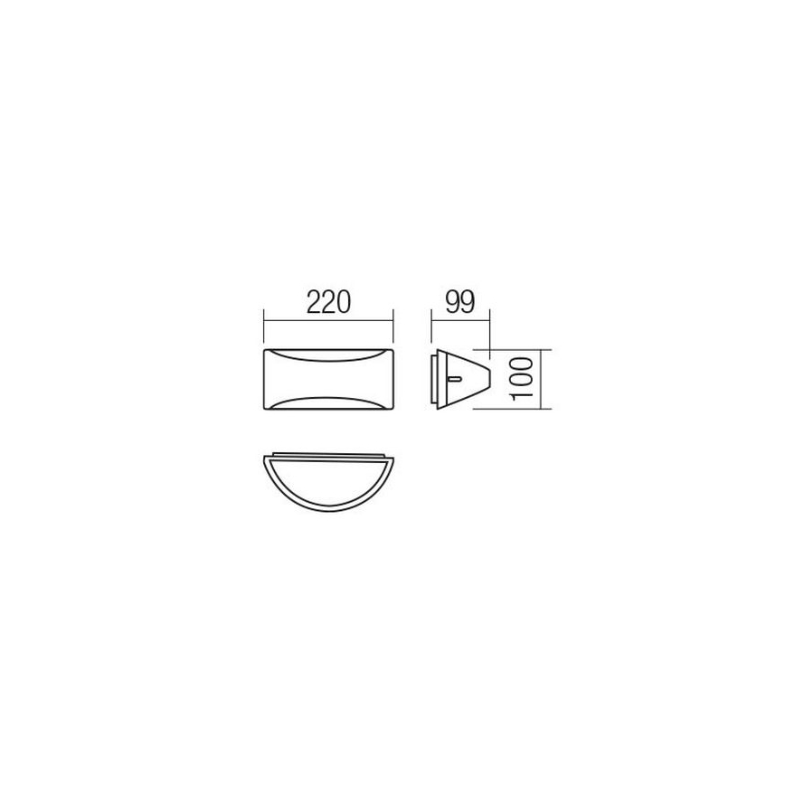 Redo 90192 - LED Zunanja stenska svetilka SCUDO LED/10W/230V 3000K IP54 rjava