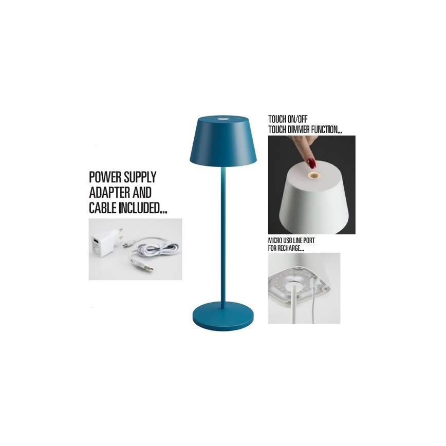 Redo 90222 - LED Zunanja zatemnitvena svetilka LA NUIT LED/2,2W/230V IP65 + USB
