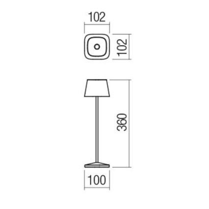 Redo 90222 - LED Zunanja zatemnitvena svetilka LA NUIT LED/2,2W/230V IP65 + USB