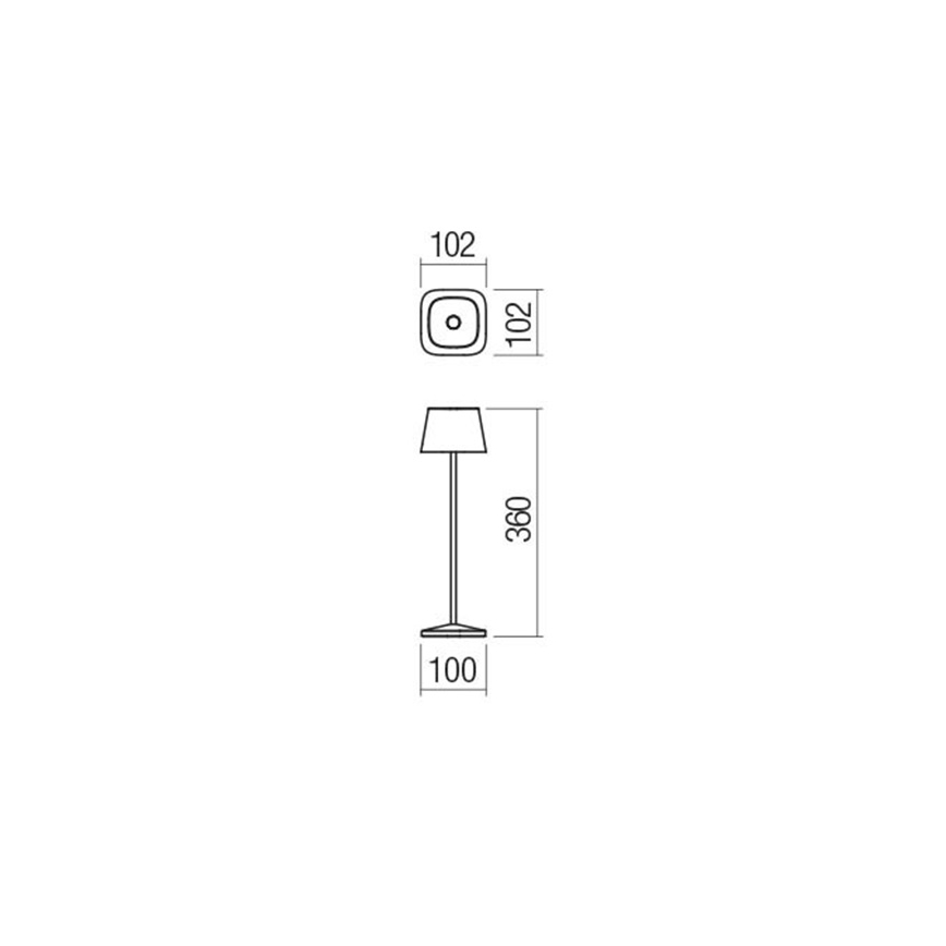 Redo 90222 - LED Zunanja zatemnitvena svetilka LA NUIT LED/2,2W/230V IP65 + USB