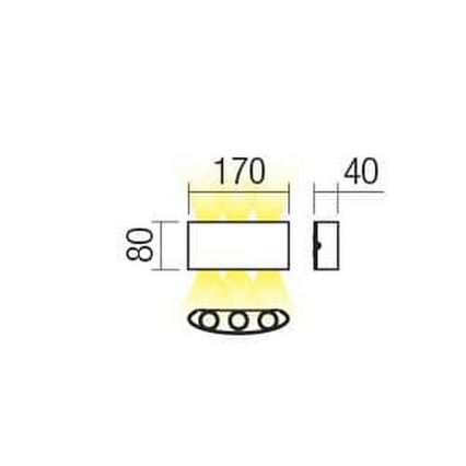 Redo 90226 - LED Zunanja stenska svetilka FABO LED/6W/230V 3000K IP54 siva