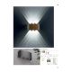 Redo 90227 - LED Zunanja stenska svetilka FABO LED/6W/230V 3000K IP54 rjava