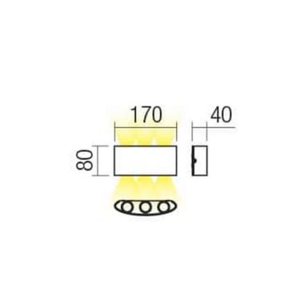 Redo 90227 - LED Zunanja stenska svetilka FABO LED/6W/230V 3000K IP54 rjava