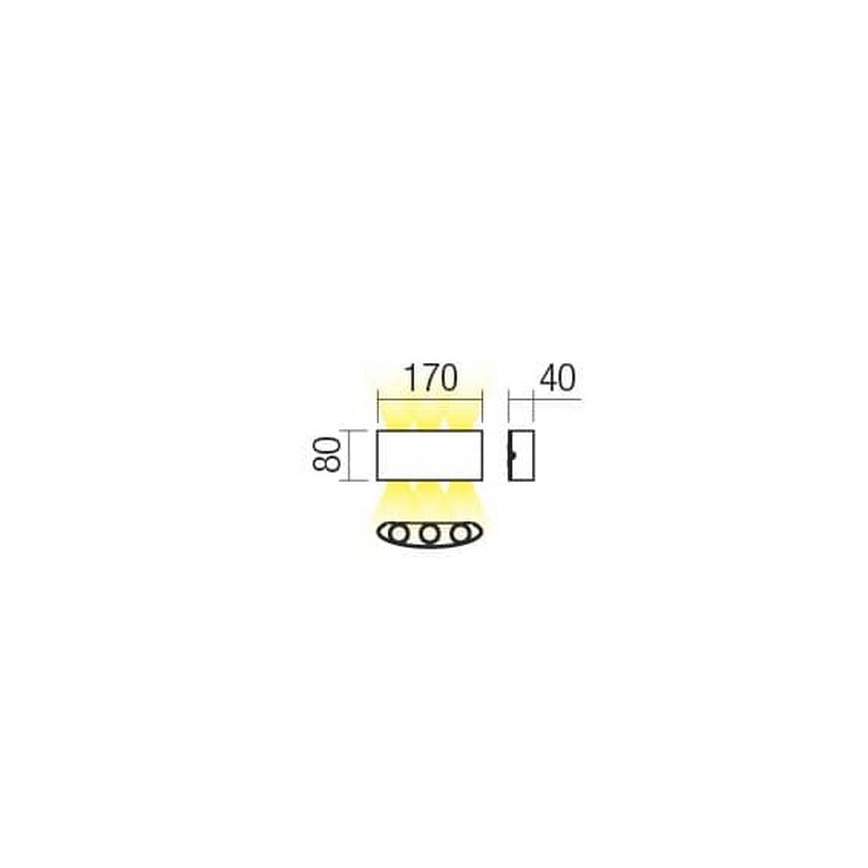 Redo 90227 - LED Zunanja stenska svetilka FABO LED/6W/230V 3000K IP54 rjava