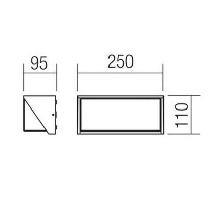 Redo 90239 - LED Zunanja stenska svetilka SPECTRA LED/16W/230V 3000K IP54 rjava