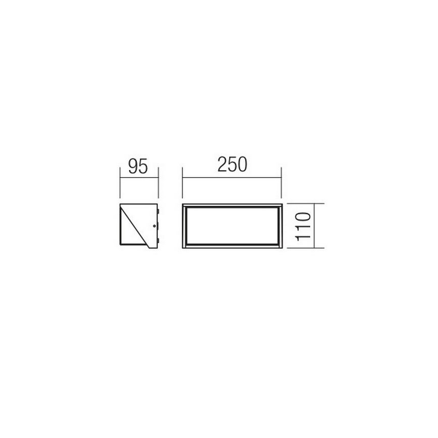Redo 90239 - LED Zunanja stenska svetilka SPECTRA LED/16W/230V 3000K IP54 rjava