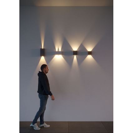 Redo 90298 - LED zunanja stenska svetilka VARY 2xLED/10W/230V 3000K IP54 rjava