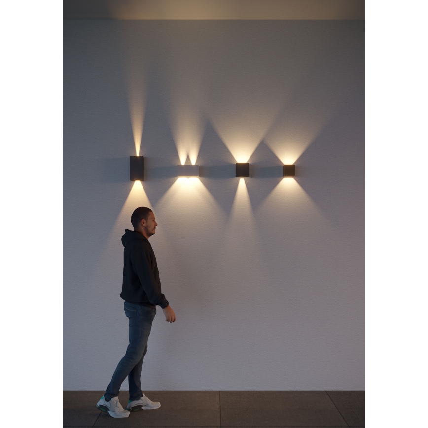 Redo 90298 - LED zunanja stenska svetilka VARY 2xLED/10W/230V 3000K IP54 rjava