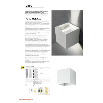 Redo 90298 - LED zunanja stenska svetilka VARY 2xLED/10W/230V 3000K IP54 rjava