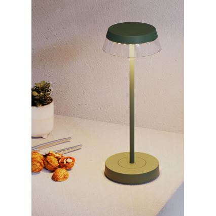 Redo 90309 - LED Zatemnitvena namizna svetilka na dotik ILUNA LED/2,5W/5V 2700-3000K 3000 mAh IP65 zelena