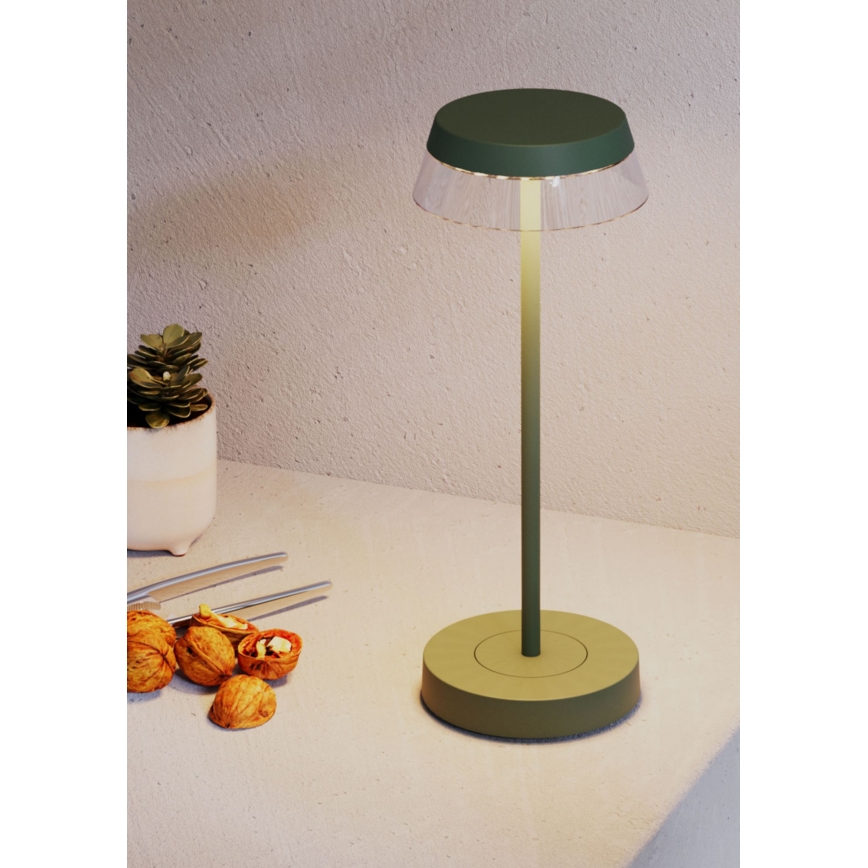 Redo 90309 - LED Zatemnitvena namizna svetilka na dotik ILUNA LED/2,5W/5V 2700-3000K 3000 mAh IP65 zelena