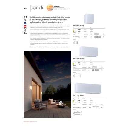 Redo 90320 - LED Zunanja stenska svetilka KODIAK LED/5W/230V IP65 bela