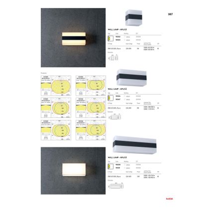 Redo 90322 - LED Zunanja stenska svetilka KODIAK LED/5W/230V IP65 bela/črna