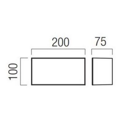 Redo 90325 - LED zunanja stenska svetilka KODIAK LED/8W/230V 4000K 20 cm IP65 bela
