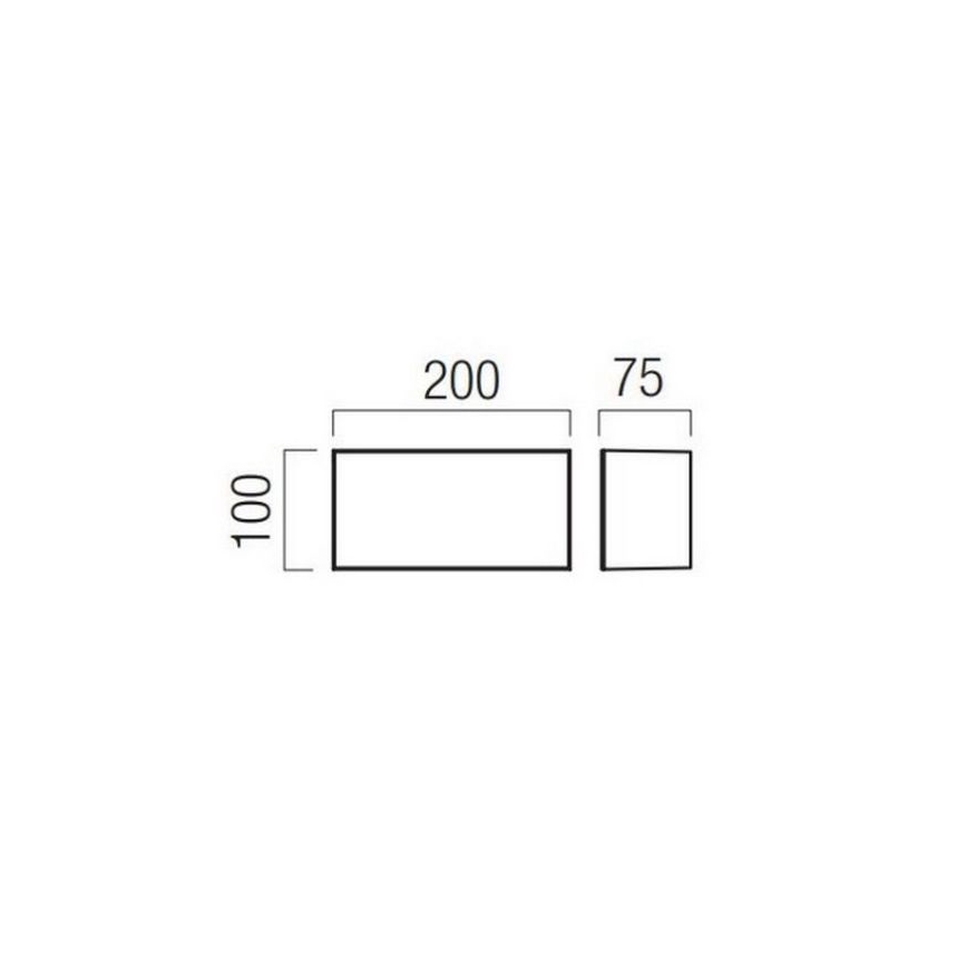 Redo 90325 - LED zunanja stenska svetilka KODIAK LED/8W/230V 4000K 20 cm IP65 bela