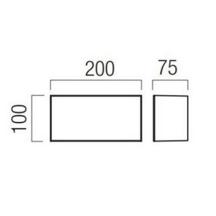 Redo 90326 - LED Zunanja stenska svetilka KODIAK LED/8W/230V IP65 bela/črna