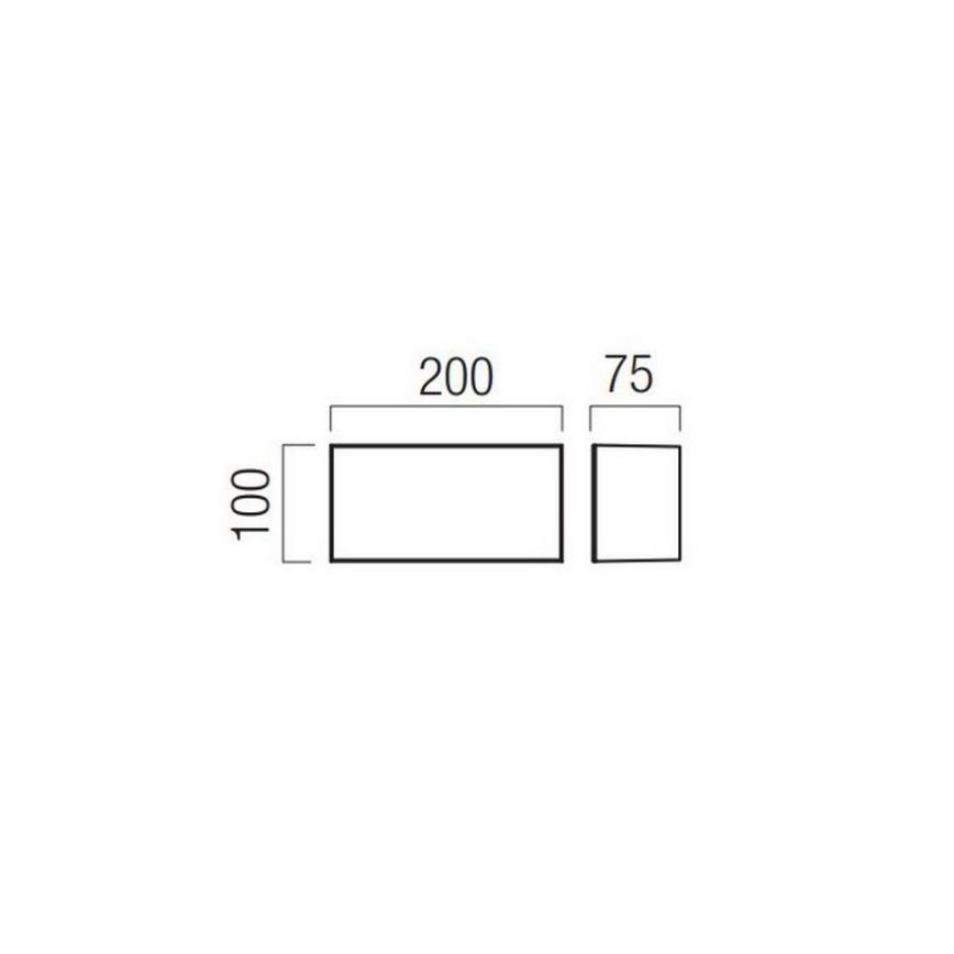 Redo 90326 - LED Zunanja stenska svetilka KODIAK LED/8W/230V IP65 bela/črna
