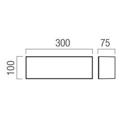 Redo 90328 - LED Zunanja stenska svetilka KODIAK LED/12W/230V IP65 bela